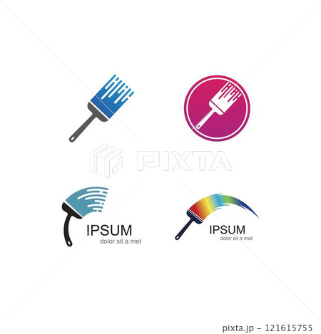 Paint brush icon vector 121615755