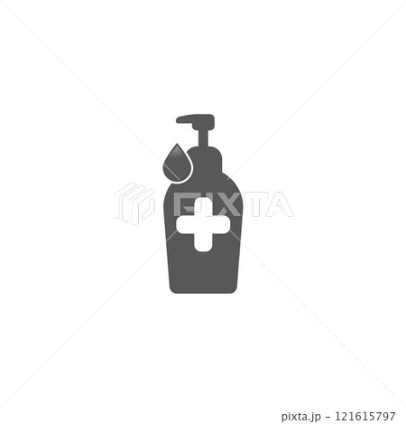 hand sanitizer logo vector 121615797