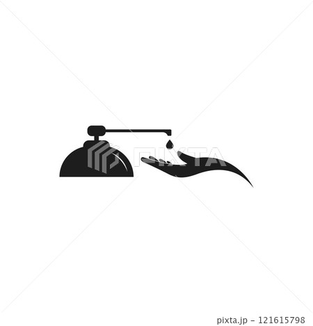 hand sanitizer logo vector 121615798