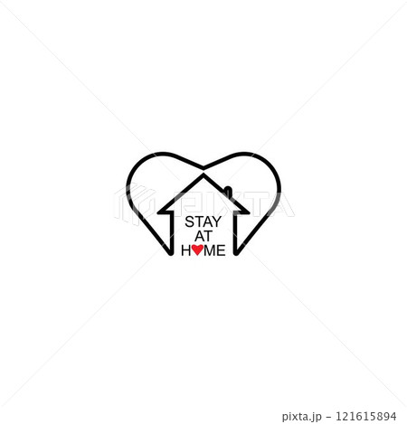 Stay home logo vector 121615894