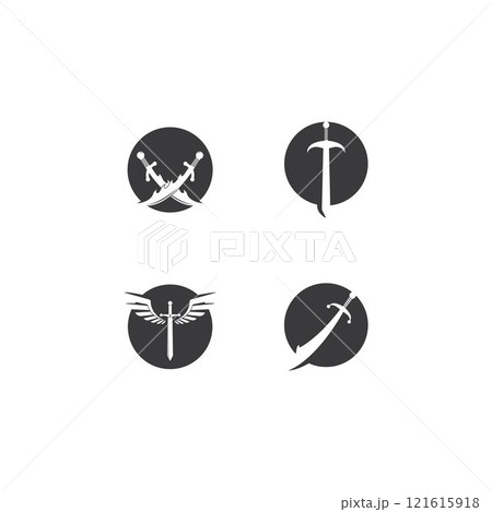 Sword logo vector Sword logo vector 121615918