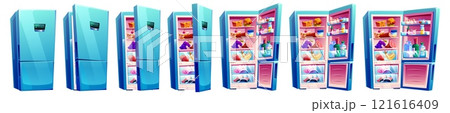 Fridge opening animation sequence 121616409