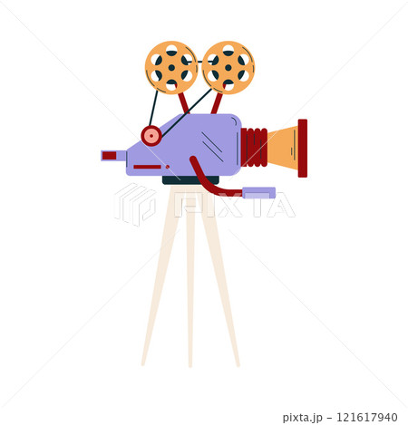 Camera on Tripod for Movie and Film Shooting Vector Illustration Camera on Tripod for Movie and Film Shooting Vector Illustration 121617940