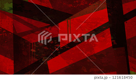 グランジ処理がされた赤と黒の抽象画 グランジ処理がされた赤と黒の抽象画 121618450