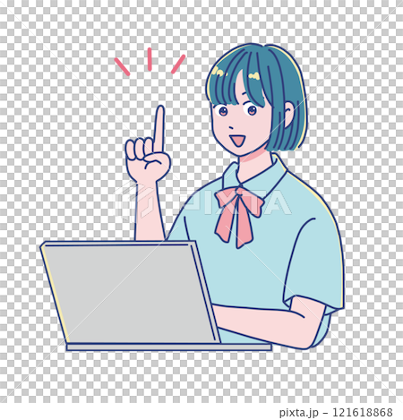 Girls using computer 121618868