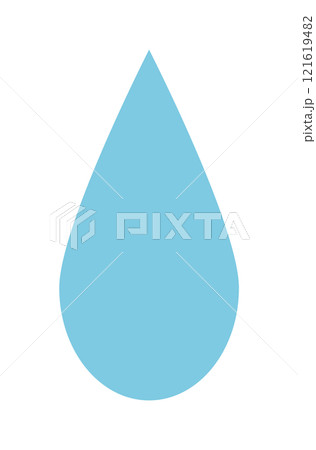 雨の雫のアイコン ベクター 青 Water drop shape. Water or oil 雨の雫のアイコン ベクター 青 Water drop shape. Water or oil 121619482