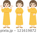 ワンピースの女性イラストセット 121619872