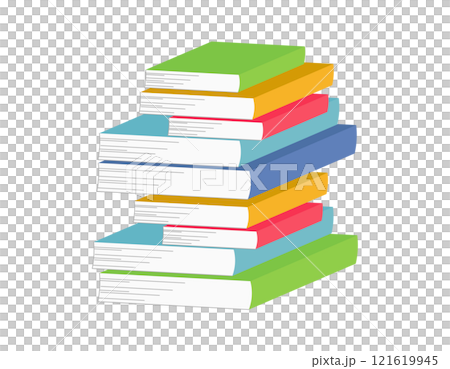 一堆五顏六色的書 121619945