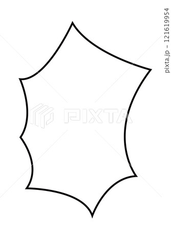 ギザギザの吹き出し 白黒 Speech bubble.bubble burst vector ギザギザの吹き出し 白黒 Speech bubble.bubble burst vector 121619954