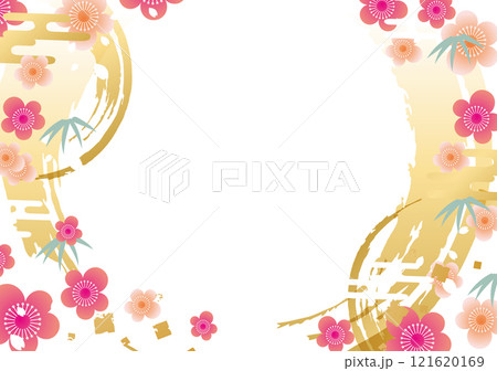 和風の花模様 121620169