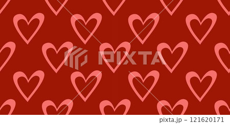 Cute hand drawn hearts seamless pattern 121620171
