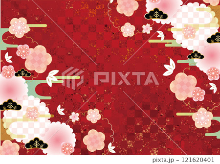 和風の花模様 和風の花模様 121620401