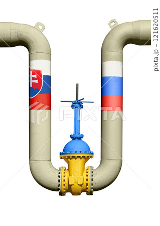 Ukrainian shutoff valve on the gas pipeline between Russia and Slovakia 121620511