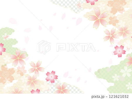桜の花のかわいい背景素材 桜の花のかわいい背景素材 121621032