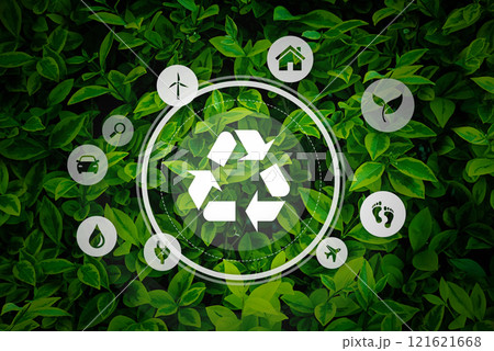 Recycling, ecology symbols concept Recycling, ecology symbols concept 121621668