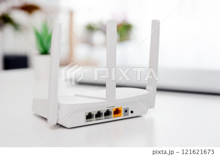 Fast internet concept with modern WiFi router 121621673