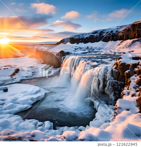 Exploring the Dramatic Scenery of Gullfoss Waterfall, Iceland 121622945
