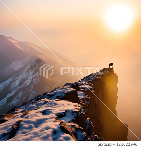 Achieving Heights: Hiking into the Sunset 121622946