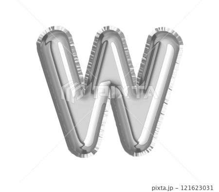 Silver alphabet W air balloon for baby shower celebrate birthday decoration party 121623031