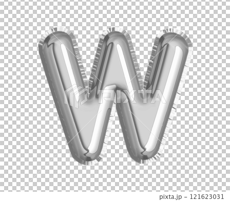 Silver alphabet W air balloon for baby shower celebrate birthday decoration party 121623031