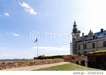 Beautiful Kronborg castle Elsinore city in Denmark 121623213