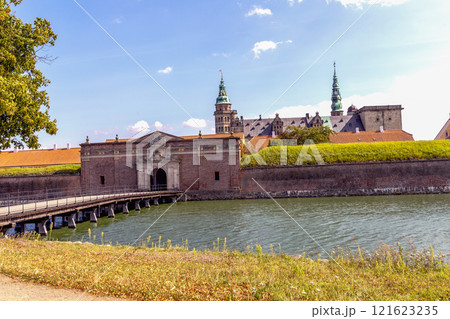 Beautiful Kronborg castle Elsinore city in Denmark Beautiful Kronborg castle Elsinore city in Denmark 121623235