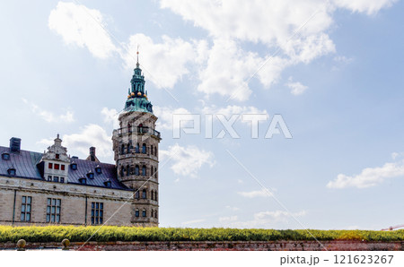 Beautiful Kronborg castle Elsinore city in Denmark 121623267