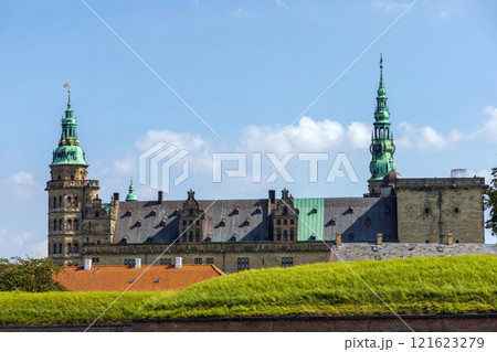 Beautiful Kronborg castle Elsinore city in Denmark 121623279