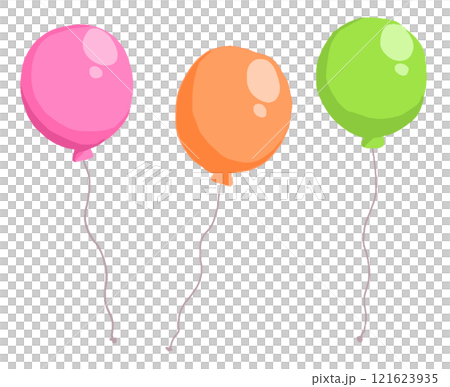 Hand-drawn three-color balloon illustration Hand-drawn three-color balloon illustration 121623935