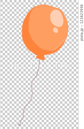 Hand drawn orange balloon illustration 121623936