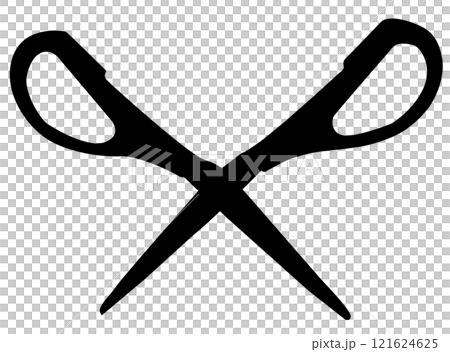 大開剪刀的剪影插圖 121624625