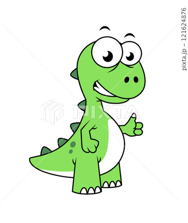 Cute illustration of Tyrannosaurus Rex. 121624876