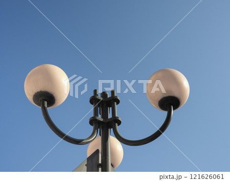 street lamp over blue sky street lamp over blue sky 121626061