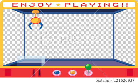 Illustration background material of an empty crane game with no contents (transparent without glass) 121626937