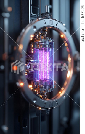 Cryostat housing in a quantum computing lab 121627379