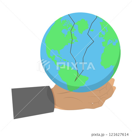 3D Isometric Flat Vector Illustration of Climate Change, Global Warming. Item 5 121627614