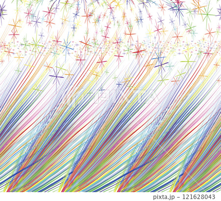 Abstract background with multicolored lines and stars. Abstract background with multicolored lines and stars. 121628043