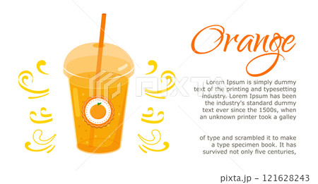 orange with text. with juice. orange is a sweet summer fruit. orange with text. with juice. orange is a sweet summer fruit. 121628243