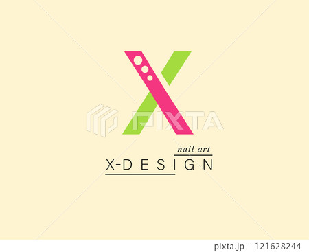Bundle Minimalistic Logos. Monogram of letters X. for business card 121628244