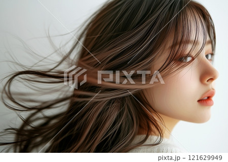 茶髪の美しい女性「AI生成画像」 121629949