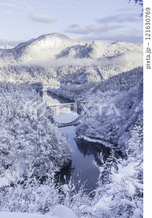 雪の只見線第一只見川陸梁 雪の只見線第一只見川陸梁 121630769