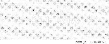 Black rippled grit halftone texture. Grunge dotted noise stripe background. Vanishing sandy grain gradation wallpaper. Dot lined gradient pattern. Gritty pixel comic overlay backdrop. Vector 121630976