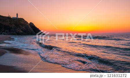 角田浜の夕暮れ 121631272