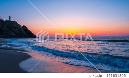 角田浜の夕暮れ 角田浜の夕暮れ 121631296