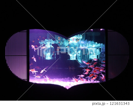 《2024年秋の金魚ショー》金魚、ライト、紅葉の絶妙の組み合わせ 121631343