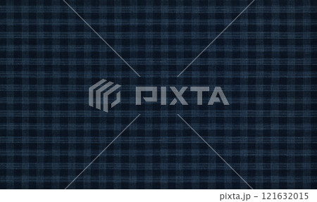 日本の伝統模様「格子」ジャパンブルーの藍染め生地	 121632015