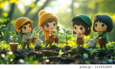 森林を守る活動家たち 森林を守る活動家たち 121632665