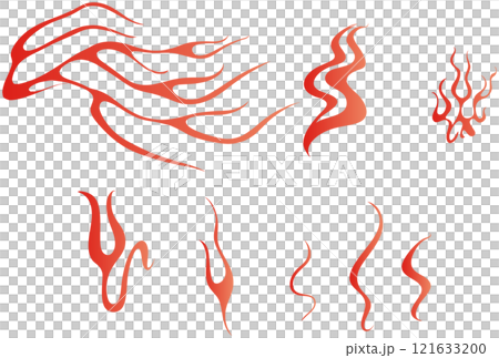 Fire pattern decorative design set Fire pattern decorative design set 121633200