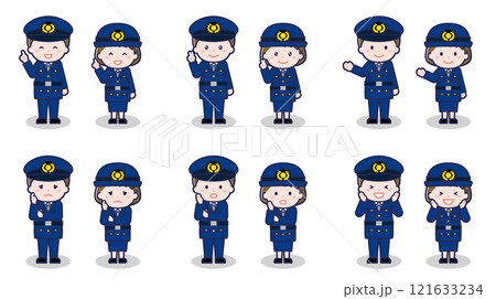 警察官の男女 03 121633234