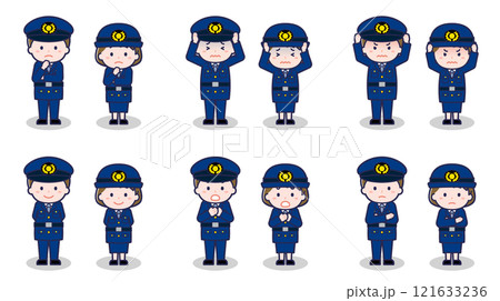 警察官の男女 05 121633236